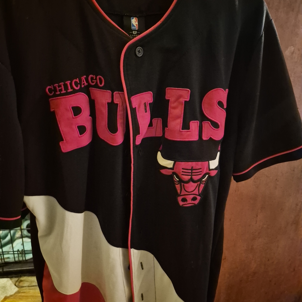 Chicago Bulls Black and Red Jersey